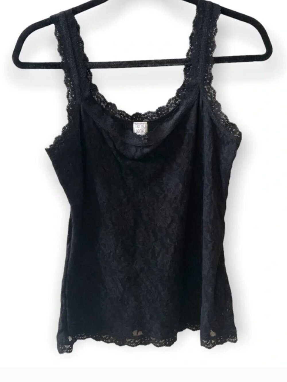 Vintage Hanky Panky Lace Camisole Black Medium